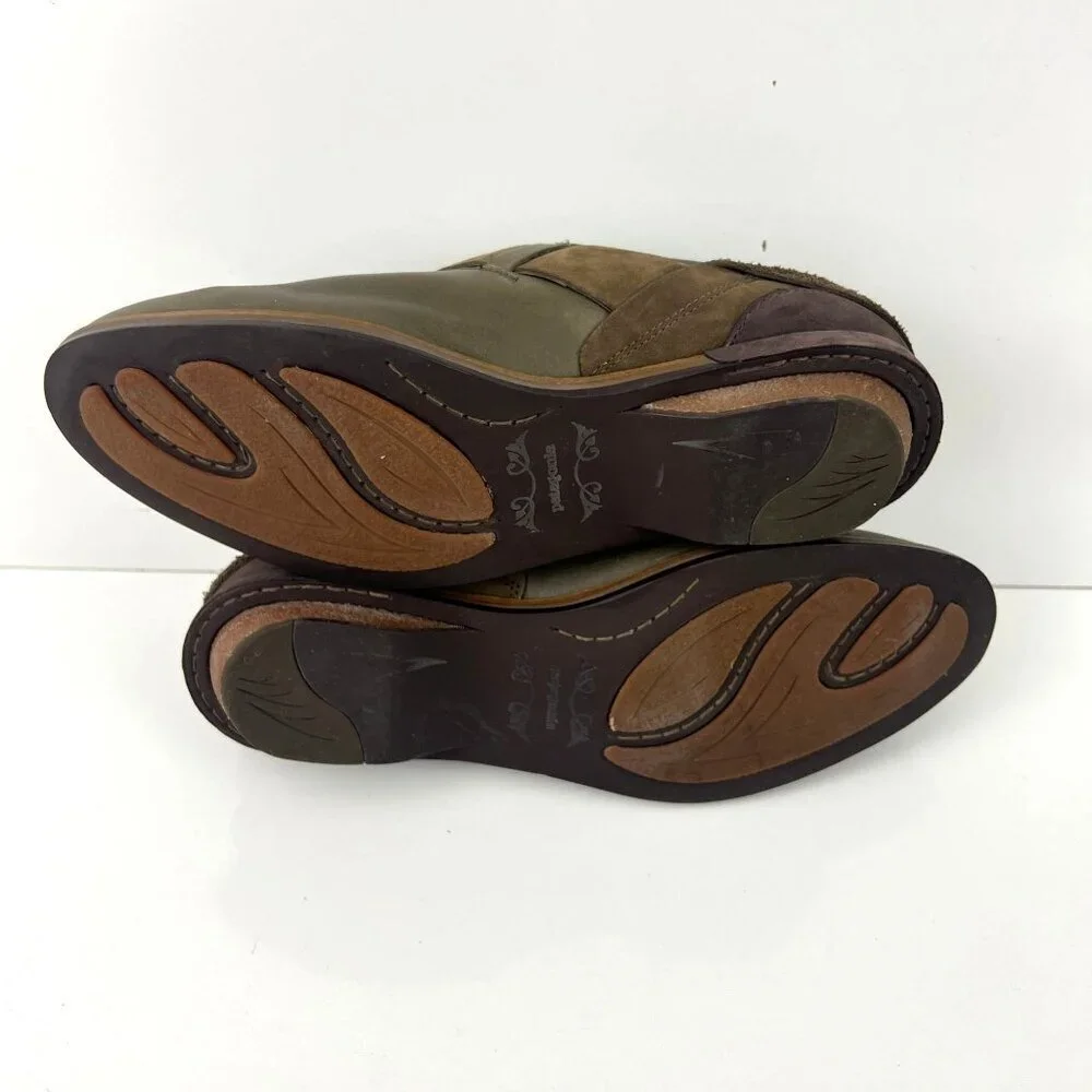 Patagonia Addie Clog Peat Brown Leather Womens Size 9.5 M Mules - Picture 8 of 8